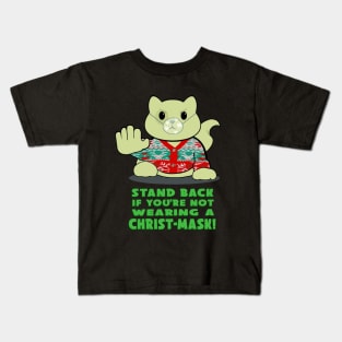 merry chritsmask cat Kids T-Shirt